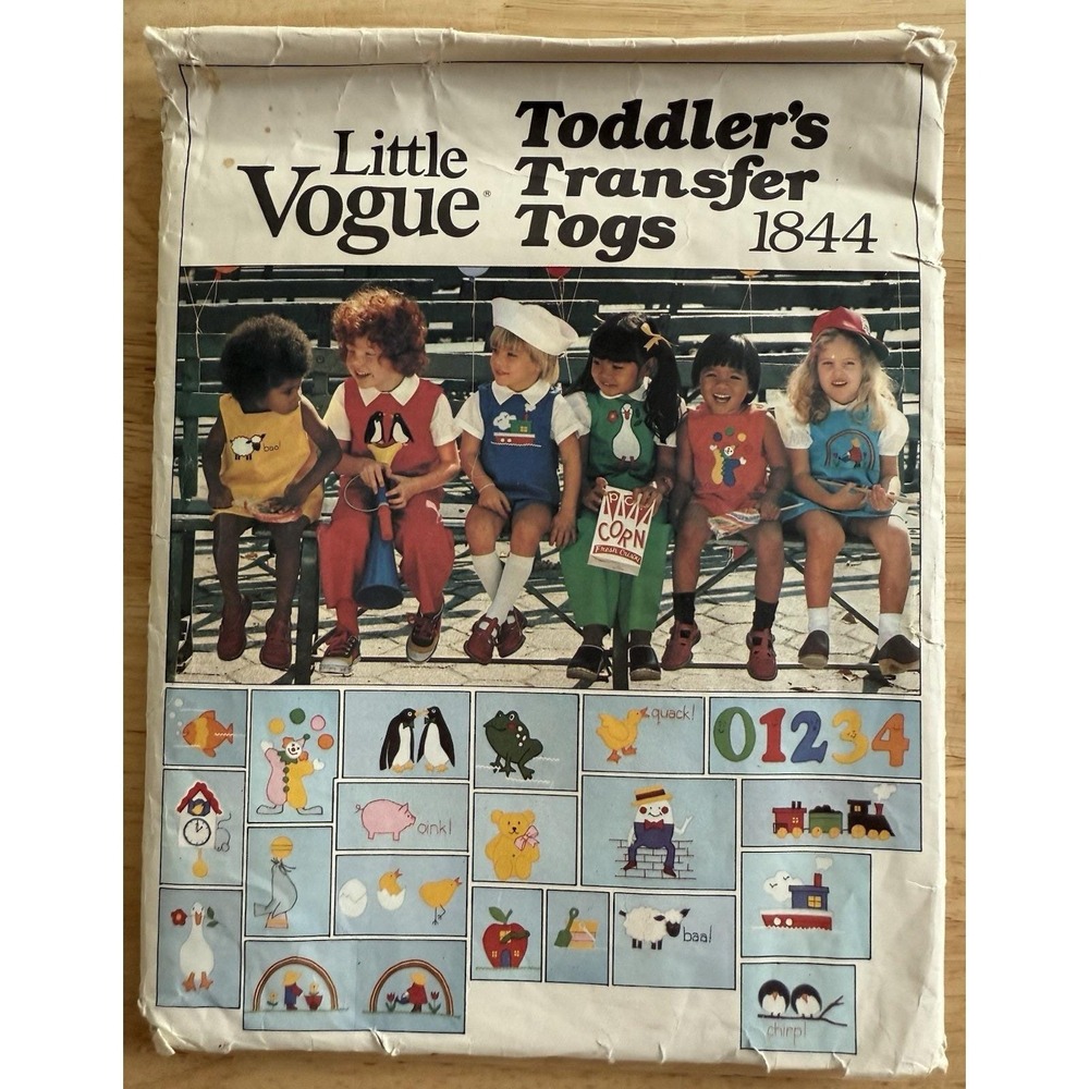 VTG Little Vogue Toddler's Transfer Togs Pattern 1844 Mixed Lot Size 1 Uncut FF